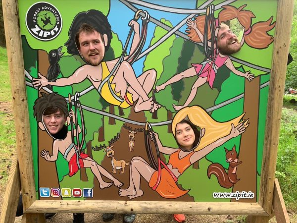 Caricature cut out design at Zipit Adventure Parks Ireland
